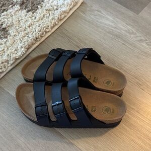 Papillio Black Strappy Sandals